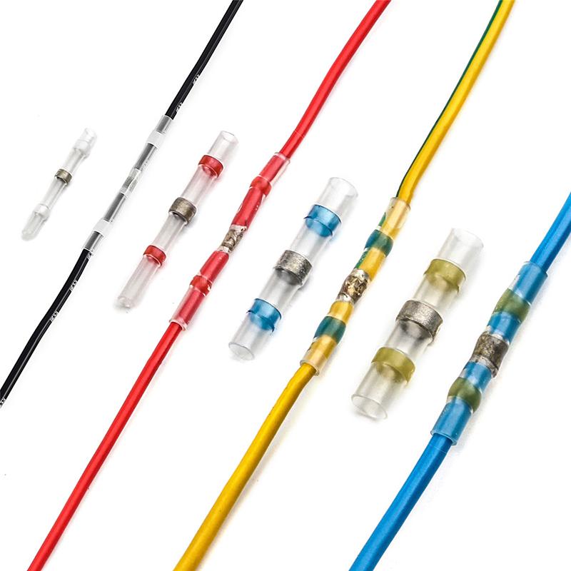 50Pcs Waterproof Solder Sleeve Heat Shrink Tube Wire Terminal Connector 4 Sizes