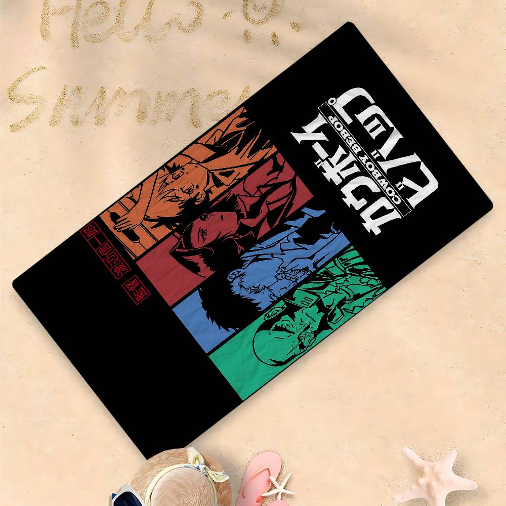 C-Cowboy Bebop Beach Towel Colorful Bath Towels For Girl Microfiber Quick Dry Sand Free Beach Yoga Spa Gym Pool