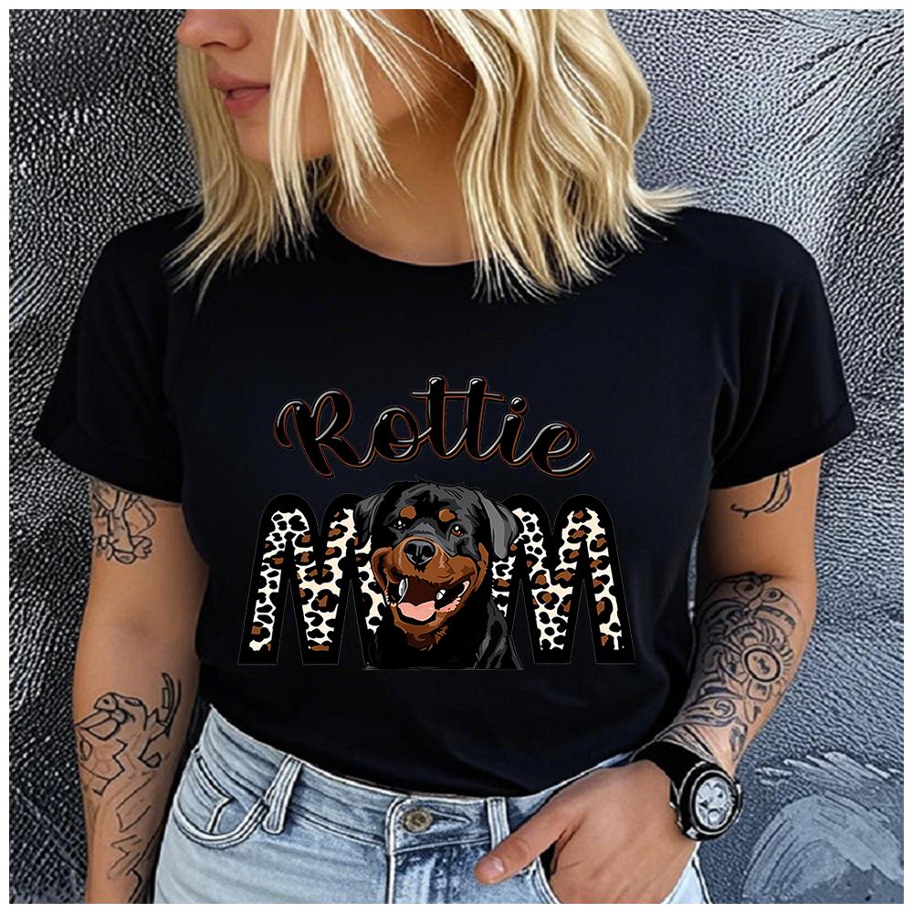 Unisex Polyester 100% SPHYNX MOM Print T-Shirt Loose round Neck Casual Short Sleeve Fashion Top for Summer