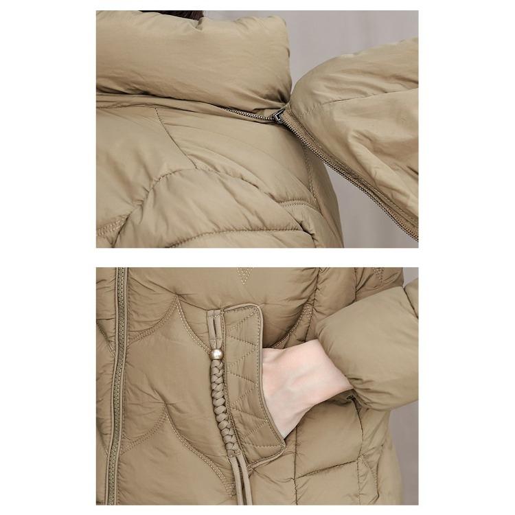 Stilvoller kurzer Winter-Daunenbaumwollmantel für Damen, bequem und warm, perfekt für die Herbst- und Wintersaison