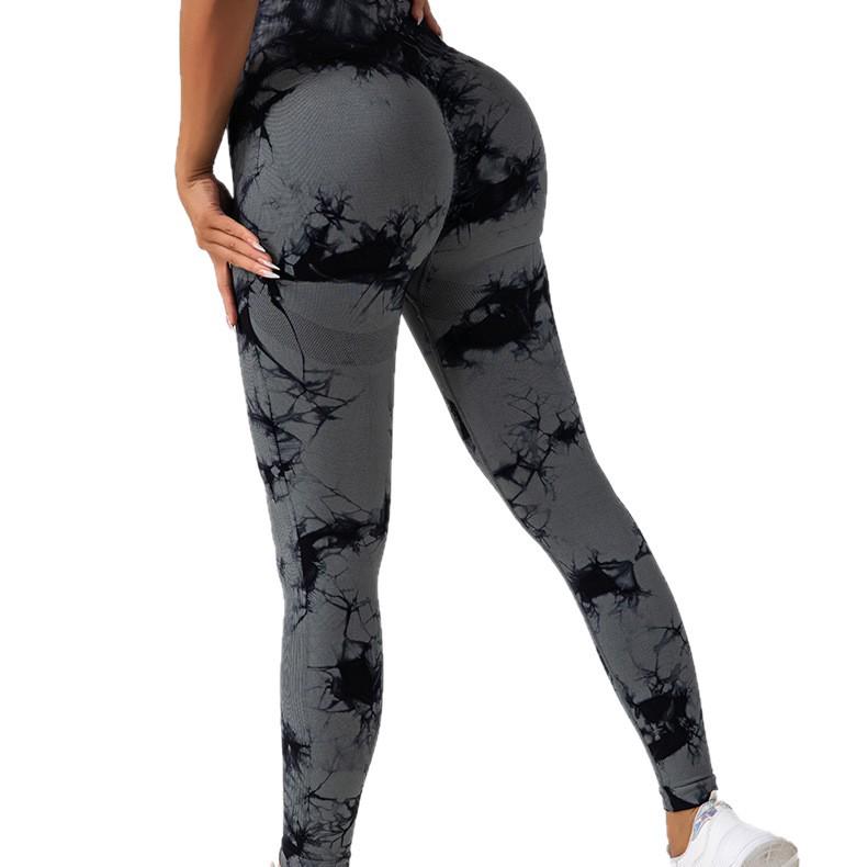 TY Tie-Dye Yoga Leggings: High-Elastic, Hip-Lifting, Tummy-Flattening Fitness Pants for Yoga and Running.
