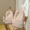 Cute Polka Dot Backpack with Lace Trim, Stylish School Bag for Women and Teens, Lightweight and Spacious Design