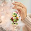 1/4Pcs Christmas Tree Decoration Cartoon Green Elf Hanging Ornaments Acrylic Flat Pendant Xmas Tree Accessories for Holiday Home Car Decor