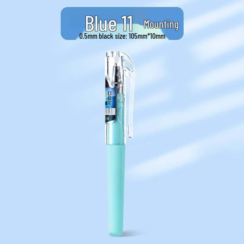 Mini Macaron Colored Pocket Pen: Compact, Portable, Neutral Sign Pen 0.5mm синий
