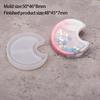 5PCS DIY Crystal Drip Glue Flowing Sand Pendant Mold Moon Love Cat Face Irregular Hanging Pendant Silicone Mold