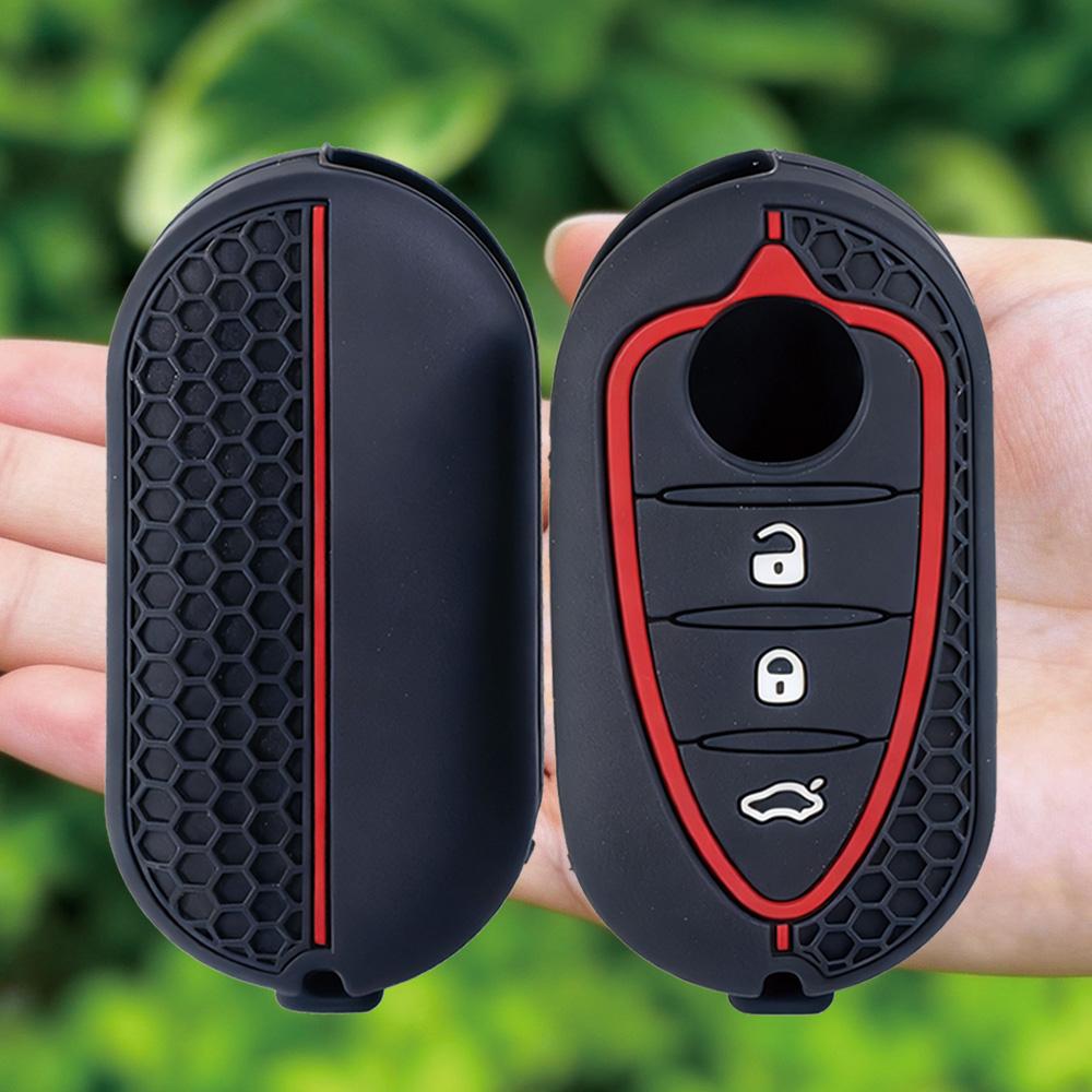 Silica Gel Car Key Cover Case For Alfa Romeo Mito Giulietta 159 4C Gta Ect. 3 Buttons Key Auto Key Shell Protection Cover