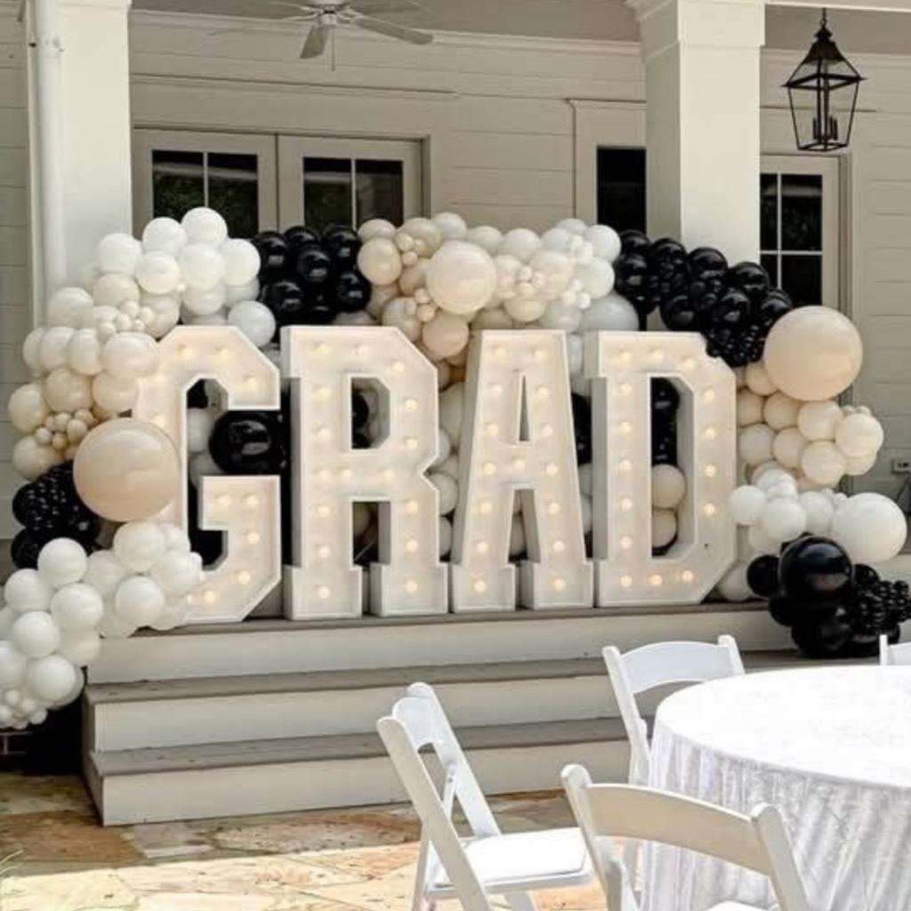 With Warm Lights 1Pc 120cm DIY LED Letter Light 3D KT Board Party Decoration Suitable for Birthday Party,Anniversary DIY Gifts