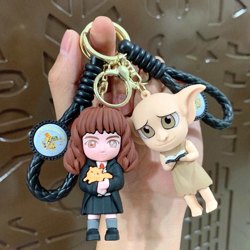 Non-Toxic .Harry Hogwarts Keychain Cute Cartoon Character Car Hanging Ornament Backpack Gift For Fans Kids Bag Keys Bag Decoration