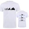 Summer Men's T-shirt Short Sleeve Men Tshirt Evolution Motorbiker Motorcycles Print Oversize T Shirt Male Tshirt Men Tee Clothes