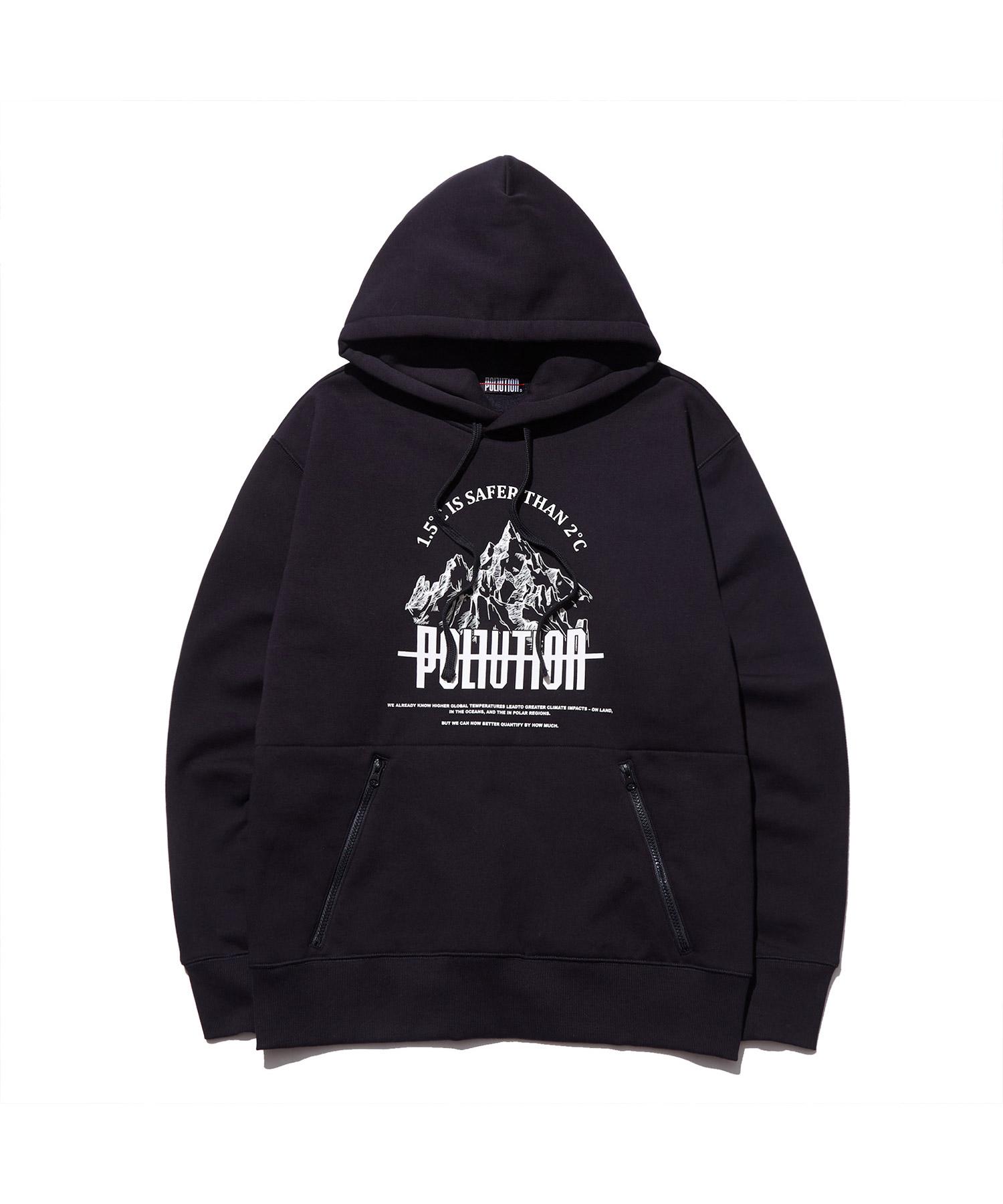 Pollution Mountain Zipper Pocket Hood L