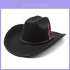 Tibetan Wool Felt Hat With Large Brim And Black Leather Belt For Men And Women Summer Sun Protection