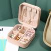Jewelry Box Jewelry Organizer Display Travel Jewelry Case Boxes Portable Earring Holder Leather Portable Storage Zipper Box
