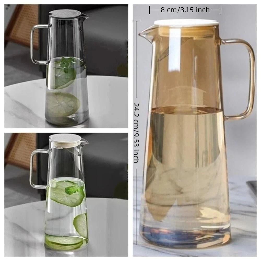 with Lid Glass Kettle Large Capacity Iced Tea Pitcher Milk Bottle Juice Kettle  Cold Beverages