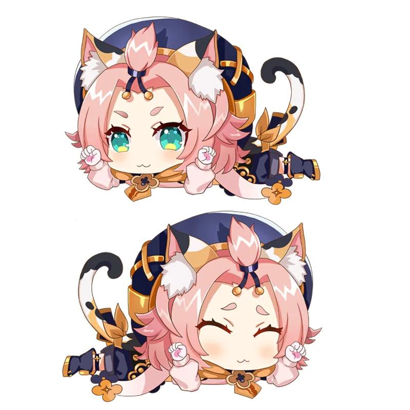 Genshin Impact Plush Pillow Anime Plushie Sofa Cushion Paimon Amber Lumine Keqing Klee Barbara Cartoon Stuffed Toy Birthday Gift