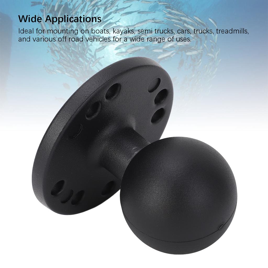 1.5 Inch Ball Mount with Aluminum Alloy AMPS Hole Round Plate For RAM Mounts C Size Ball Double Socket Arm