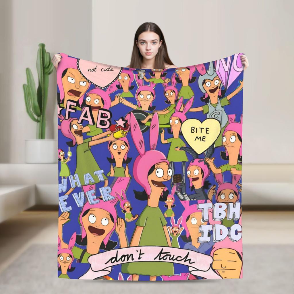 B-Bob Burgers Thanksgiving  Blanket Multiple Sizes Super Soft and Warm  Throw Blankets for Sofa Couch and Bed