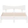 Vidaxl Bed Frame Without Mattress, White, 120X190 Cm, Solid Pine Wood