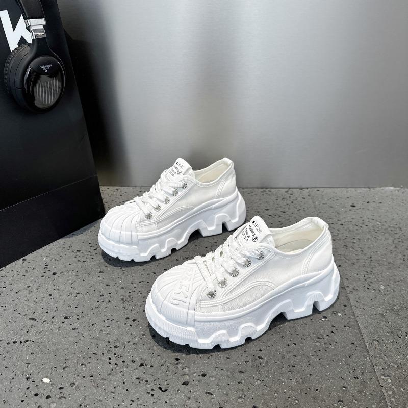Mesh breathable little white shoes women's spring and summer new small thick-soled heightening muffin shoes fashionable casual board shoes