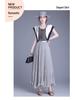 Elegant Mesh Draped Midi Skirt - Spring 2026 Collection: Irregular Hem & Pleated Design
