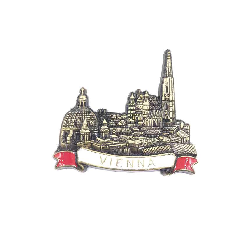 Austrian 3D Resin Fridge Magnet - Vienna & Salzburg Creative Souvenir