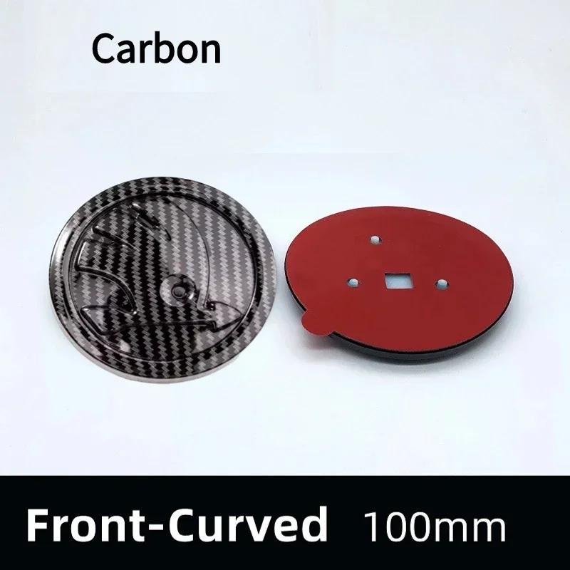 2025 Neu 100mm ABS Auto Frontemblem Heckklappenabzeichen Aufkleber für Skoda Fabia 1 2 A7 Octavia RS Superb Rapid Yeti Karoq Auto Zubehör