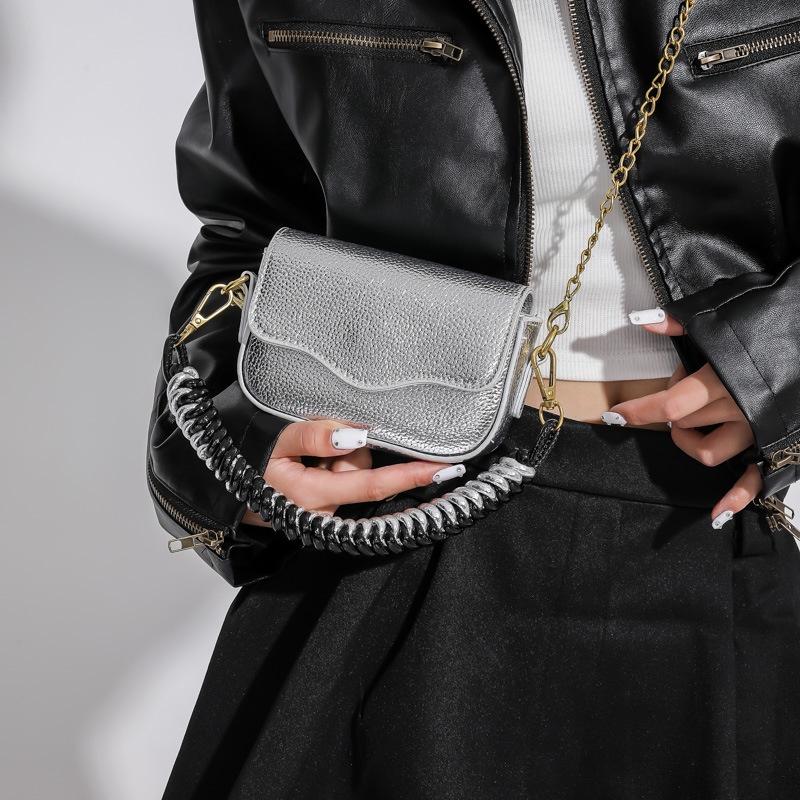 IELGY Women's Retro Bag, Textured Small Square Bag, Fashionable Shoulder Messenger Mobile Phone Bag.
