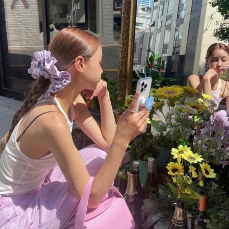 Fashion Extra Large Satins Hair Ties  Oversize Hair Band Hair Scrunchie Ponytail Holders Elastic Hair Accessories