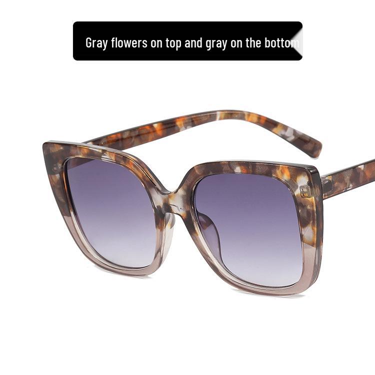 

Европейские и американские квадратные очки-хамелеоны с защитой от синего света - 2022 Большая оправа с цветочным дизайном для женщин как