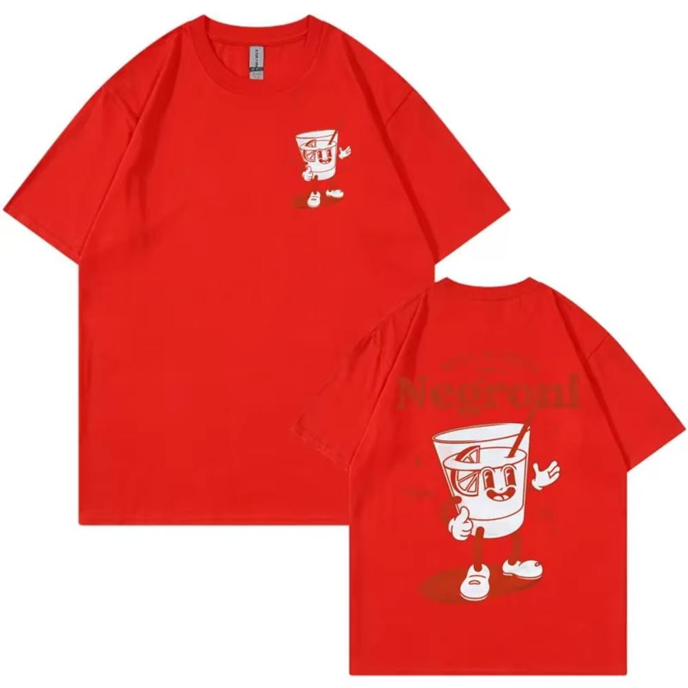 

Negroni Retro Inspired Red Meme Tshirts Harajuku Cartoon Cool Graphic T Shirts Mens Women Oversized Cotton T Shirt Streetwear 3XL