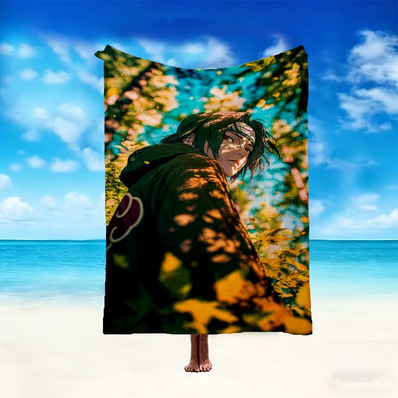 1pc Naruto Blanket, Cozy Valentine's Day Blanket, Multi-functional Nap Blanket Available Throughout the Four Seasons