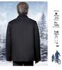 Elderly Men's Winter Fleece-Lined Cotton Jacket, Short Style for Ages 50-70