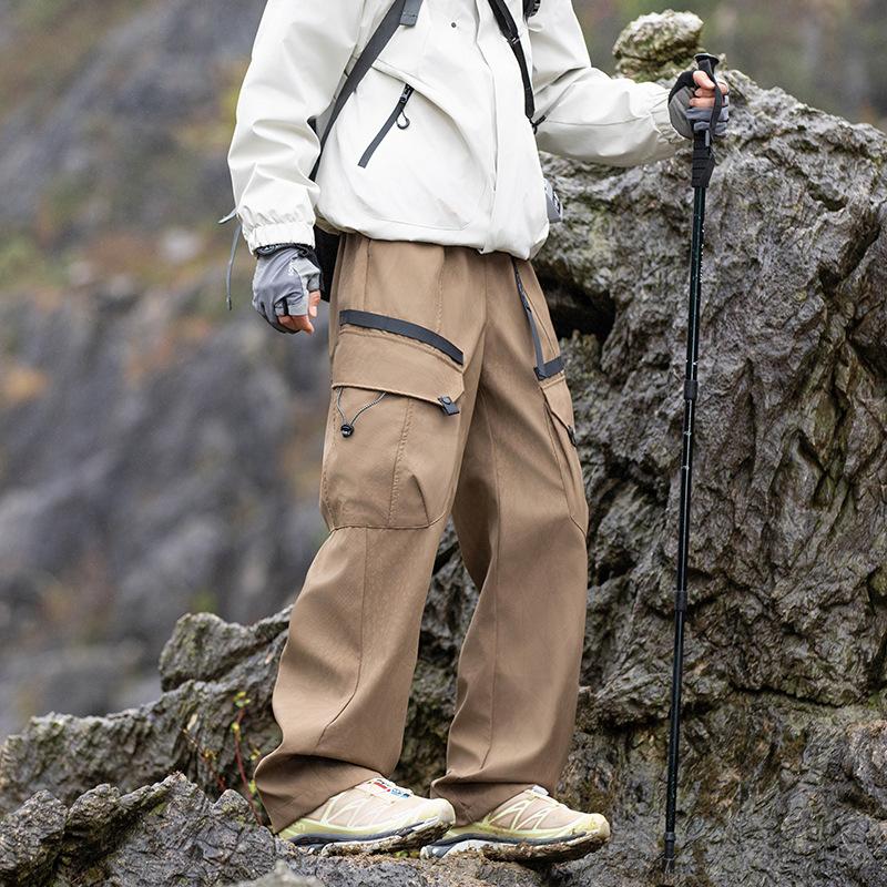 Mens Loose Straight Multi Pocket Casual Outdoor Work Cargo Pants