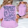 Ocean Animal Vintage Print T Shirt "Respect The Locals" Ocean Beach Series T-Shirts Unisex Unisex Short Sleeve Summer Vibes Tshirts