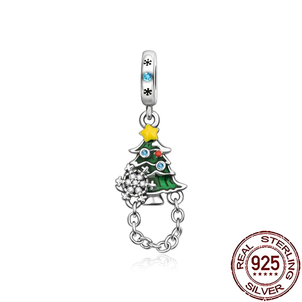 Novos Berloques de Cobre de Natal Papai Noel Berloques para Pulseira Corrente Cobra Colar Feminino Joias Diy