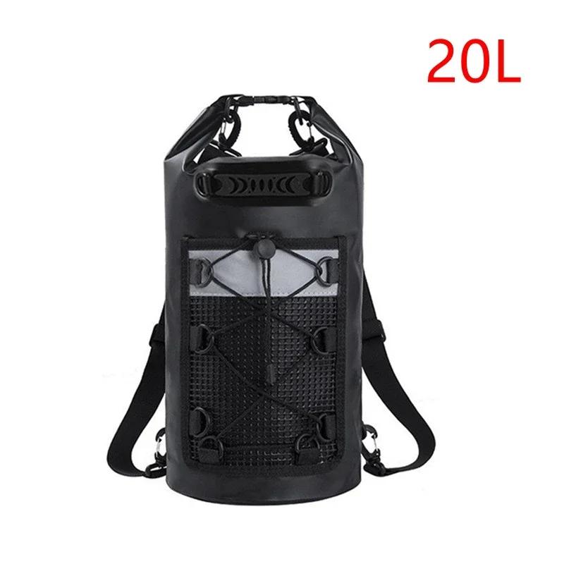 Bolsa Seca de PVC para Natación Paquete 20/30L Bolsas de Hombro Impermeables para Deportes al Aire Libre para Senderismo Rafting Surf Kayak Navegación Mochila