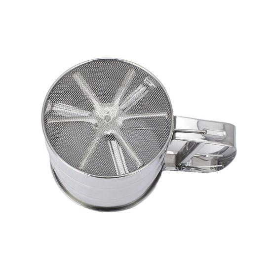

Stainless Steel Cup-shaped Powder Shaker Mesh Sugar Flour Sieve Baking Tool 1