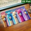 Rectangular Doormat 1pc, Colorful Alpaca Back View Collection, Welcome Doormat, Non-slip Easy To Clean Entrance Rug, Perfect for Kitchen/bathroom/porc