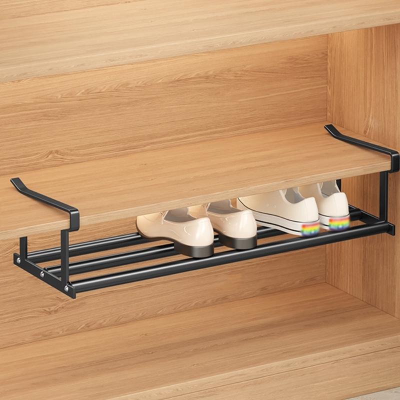 Unequipped Extendable Shelf 50 80cm Steel Storage Rack for Shoe Cabinet Closet top sale