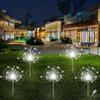 LED Solcelle Fyrverkerilamper Utendørs Vanntett Solcelle Hage Eventyrlys For Plen Gangsti Terrasse Gård Fest Juledekorasjon