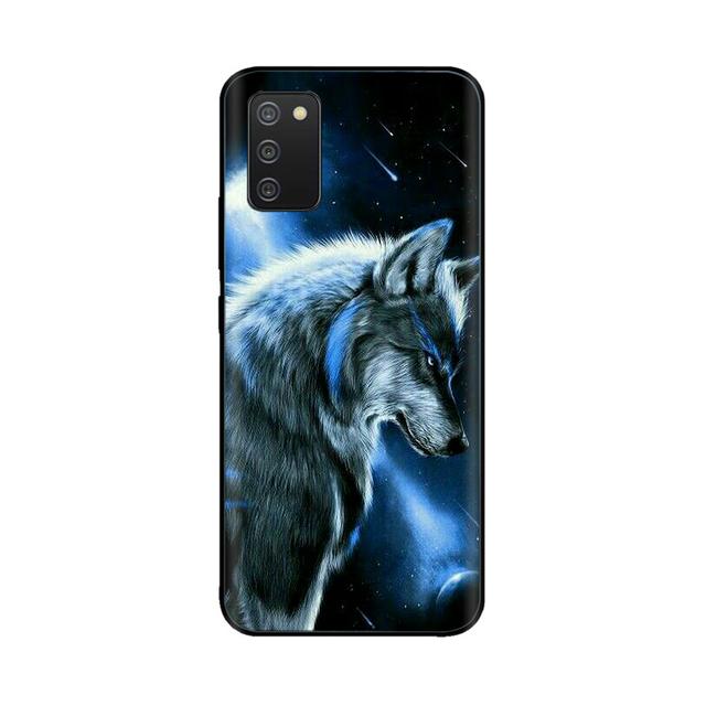 For Samsung A03s Case Silicone Soft Space Wolf Phone Cover For Galaxya03s A 03s A03 S Case 6 .5 Inch Tpu Bumper Fundas Painted