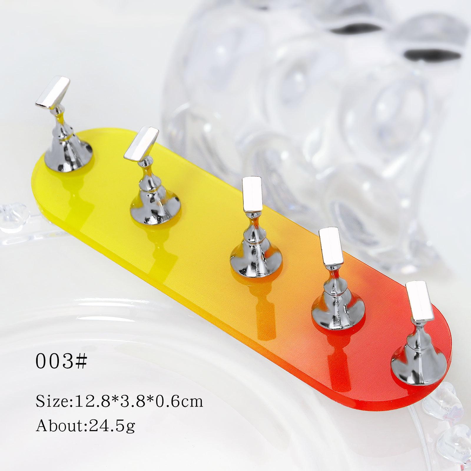 

Нейл-арт постепенное изменение цвета Aurora овальный держатель для ногтей тренировочный кронштейн длинный золотой серебряный держатель для ногтей ювелирные изделия