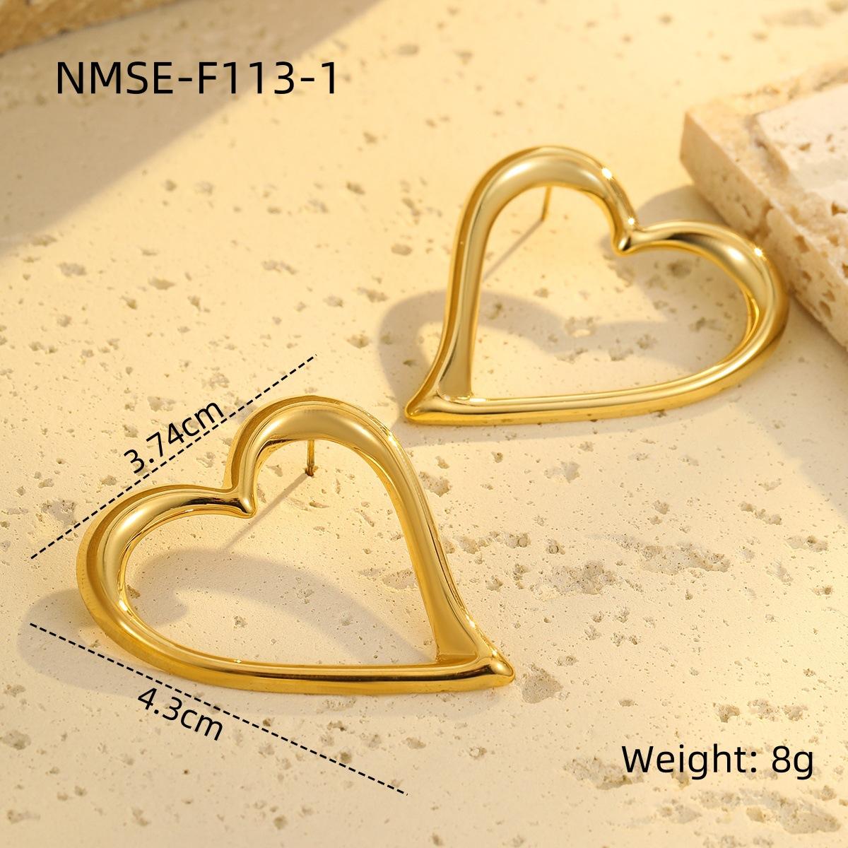 GEMCHIC Women s Large Hollow Heart Earrings 18K Gold Plated Stainless Steel Long Drop Dangle Earrings Fashion Geometric Jewelry 18K