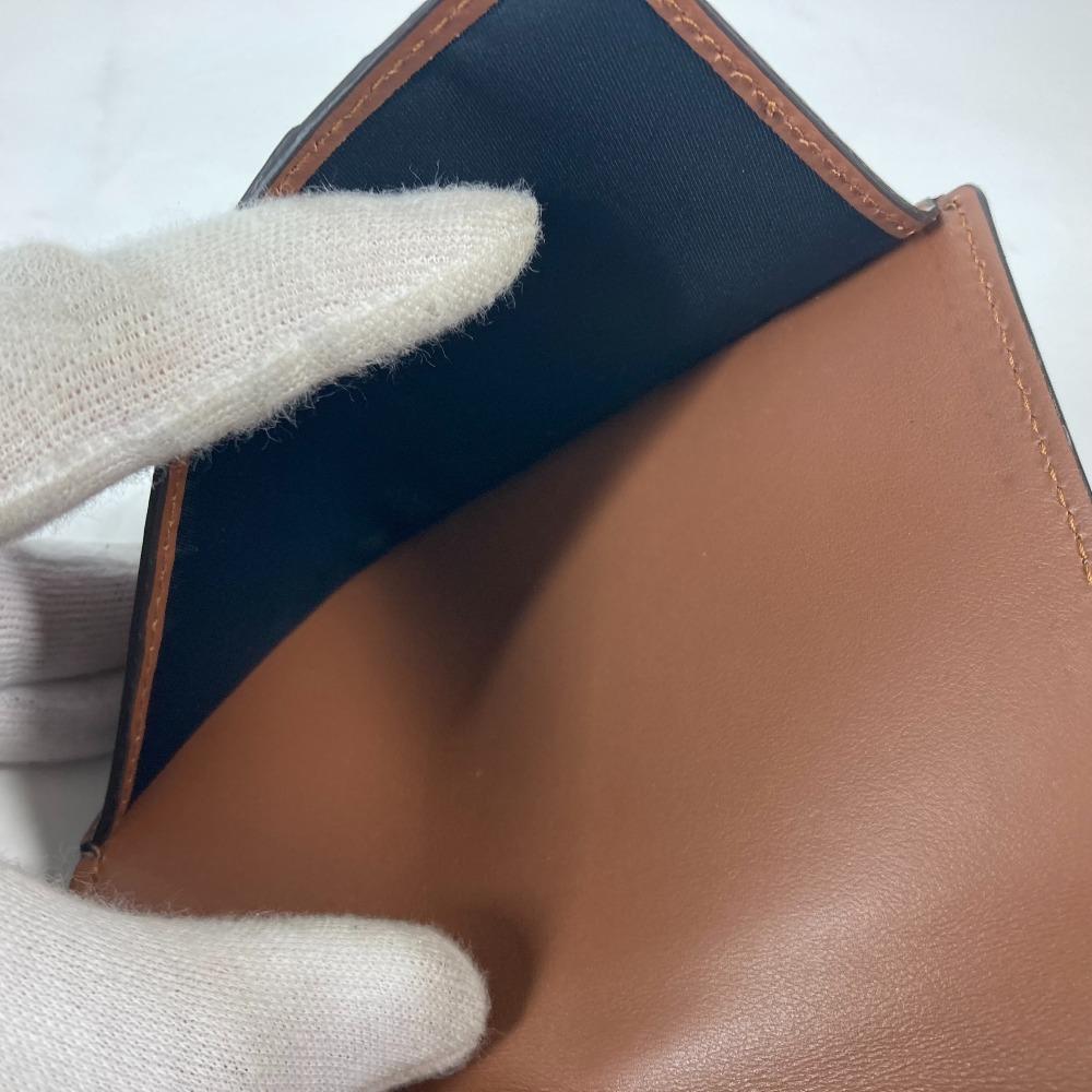 BURBERRY TB logo Passport cover passport case PVC/Leather Brown