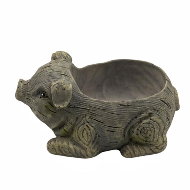 Decorative Succulent Pots Adorable Animal Themed Resin Planter for Indoor Bonsais and Cactus Balcony Air Plant Holder
