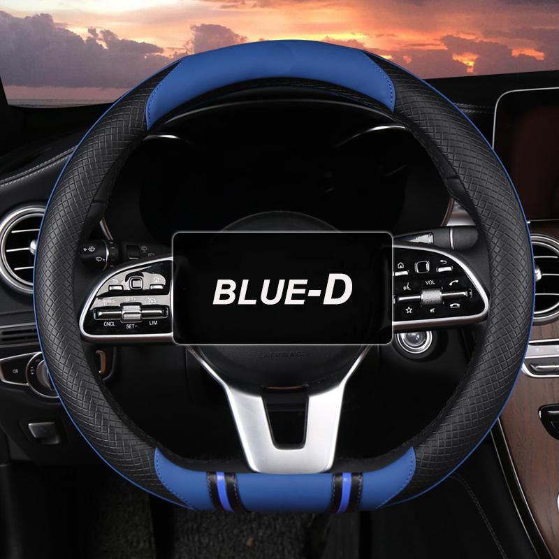 Karcle 38CM Embossed Leather Car Steering Wheel Cover Universal Anti-Slip Car Steering Wheel Protective Fit Most Cars Suvs