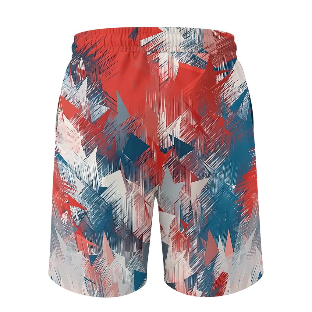 Men's Independence Day Printed Casual Drawstring Waist Shorts