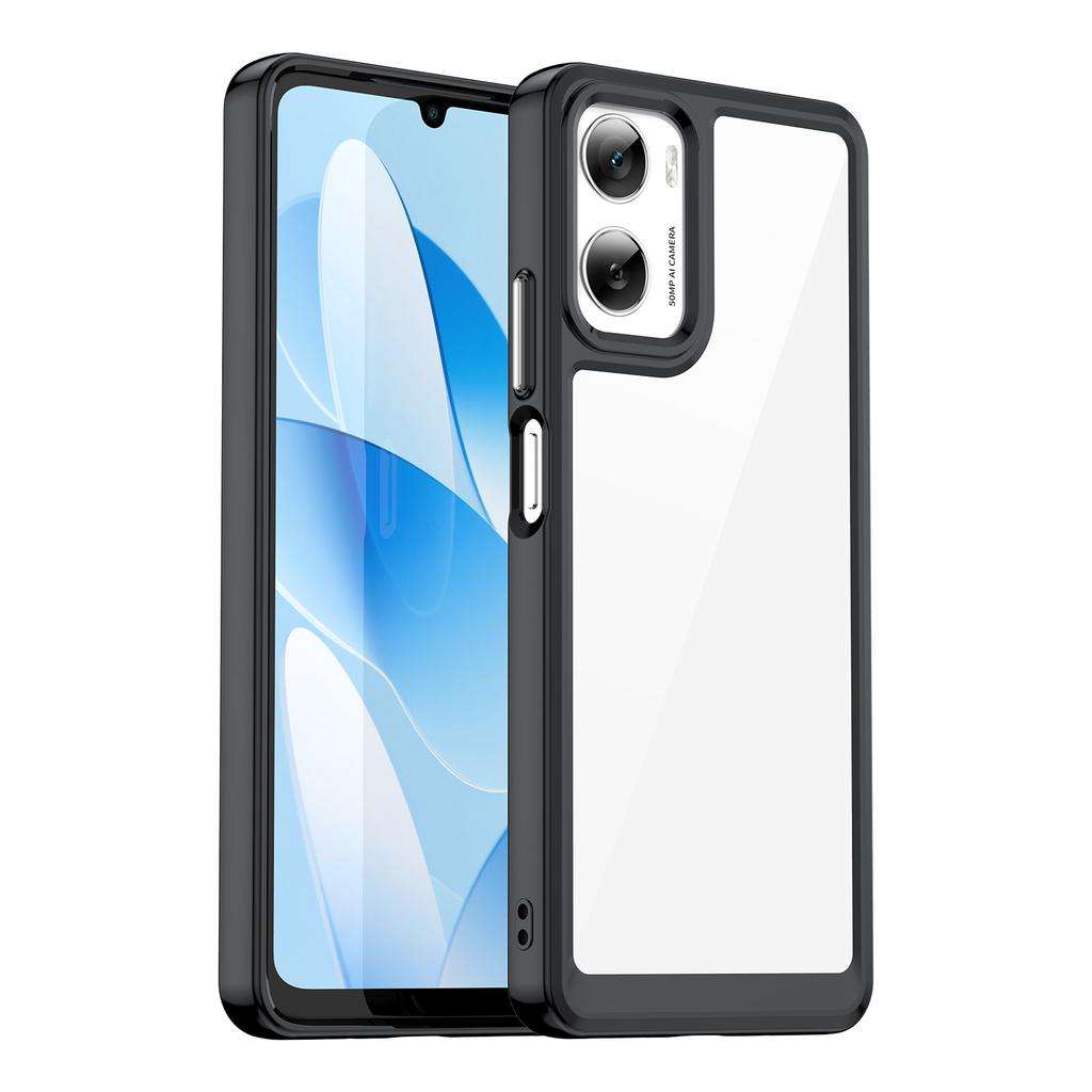 For Motorola Moto G06 Power 4G/Motorola Moto G06 4G Phone Case WANLONFENG XC Series TPU Acrylic Cover with Tempered Glass (Big Lens Hole)