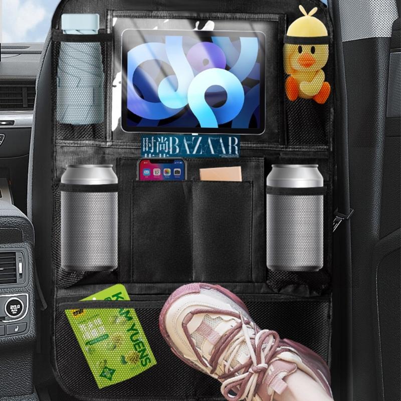 Auto Seat Back Storage Bag Protector Child Anti-Kick Clean Pad for Kids Toddlers