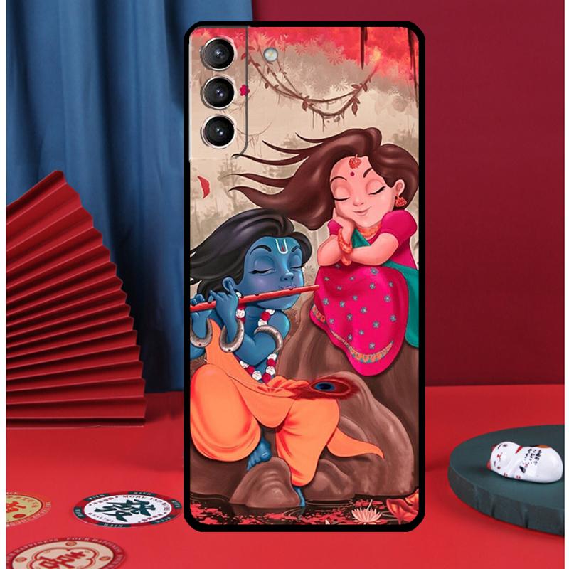Lord Krishna Radha Phone Case For Samsung Galaxy S25 Ultra S9 S10 S20 S21 FE S22 S23 Plus S24 Ultra Back Cover