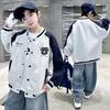 Jungen Frühling und Herbst Sport Baseball Uniform Jacke Frühling und Herbst Große Kinder Westlicher Stil Cool und Gutaussehend Lässiges Oberteil